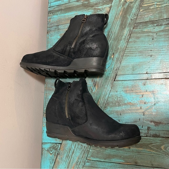 Sorel Women's Evie Bootie Waterproof Suede Boots Black Size 9.5 - Picture 9 of 12